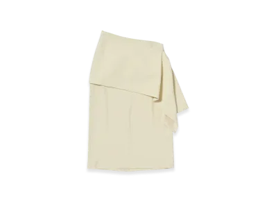 AURALEE High Density Wool Twill Skirt "Ivory"