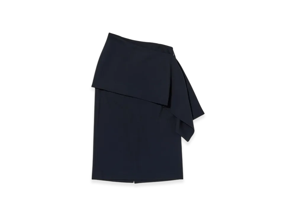 AURALEE High Density Wool Twill Skirt "Dark Navy"