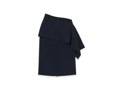AURALEE High Density Wool Twill Skirt "Dark Navy"