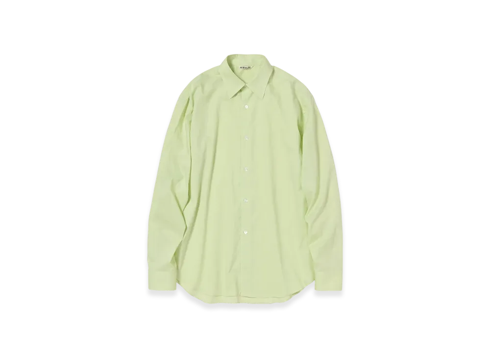 AURALEE Washed Finx Typewriter Shirt "Light Lime"