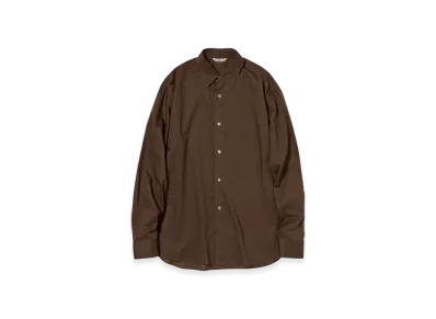 AURALEE Washed Finx Typewriter Shirt "Dark Brown"