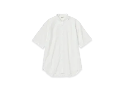 AURALEE Washed Finx Twill Half Sleeved Shirt "White"