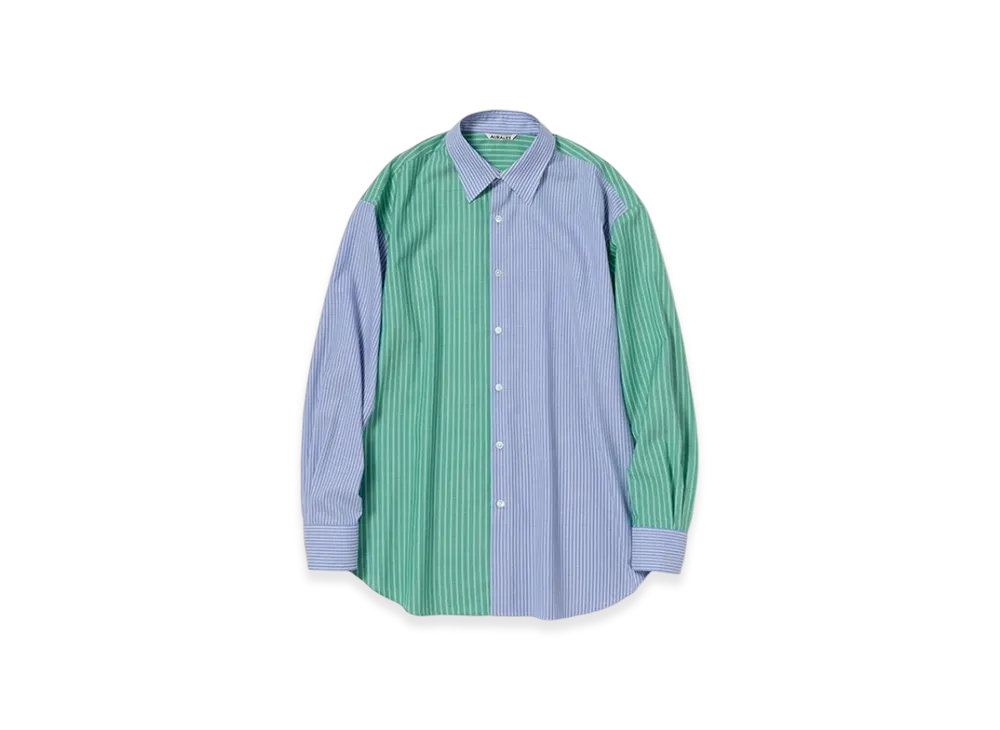 AURALEE Super Fine Wool Multi Stripe Shirt "Multi"