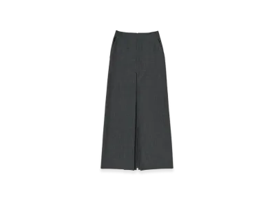 AURALEE Wool Kid Mohair Hop Sack Slit Skirt "Charcoal"