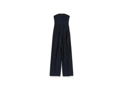 AURALEE Wool Kid Mohair Hop Sack Jumpsuit "Dark Navy"