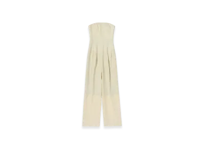 AURALEE Wool Kid Mohair Hop Sack Jumpsuit "Ivory White"
