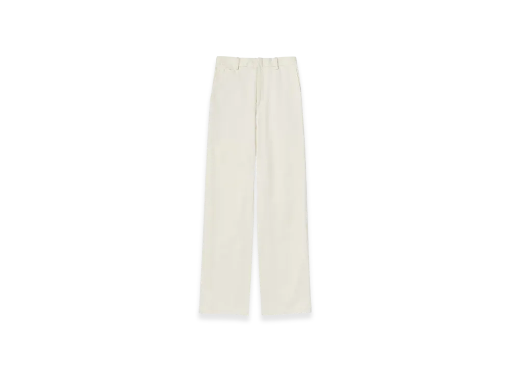 AURALEE Washed Finx Chino Narrow Pants "Ivory White"
