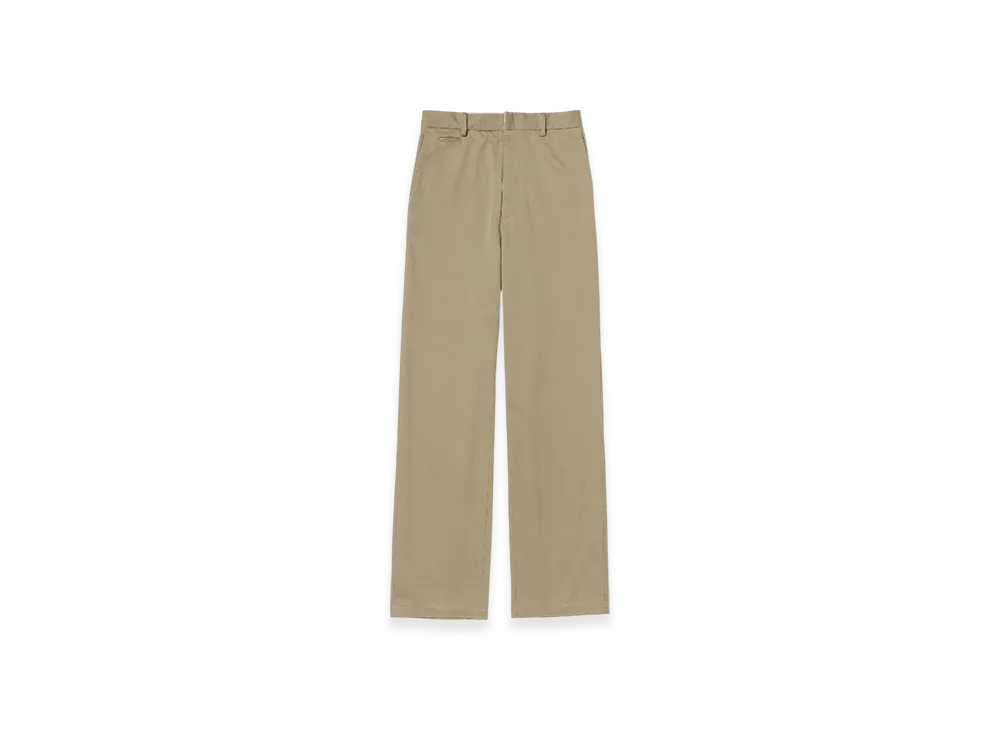 AURALEE Washed Finx Chino Narrow Pants "Light Khaki"