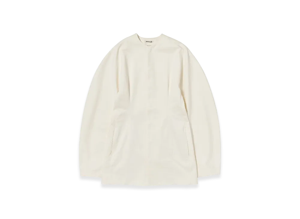 AURALEE Washed Finx Chino Half Coat "Ivory White"