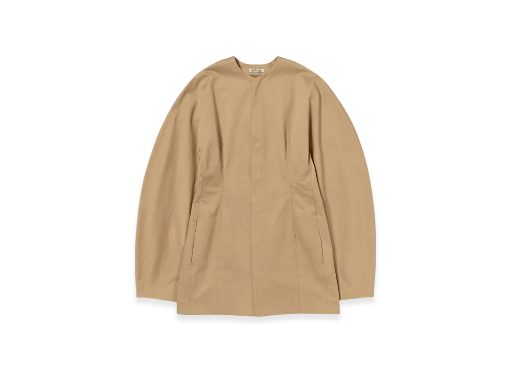 AURALEE Washed Finx Chino Half Coat "Camel Brown"