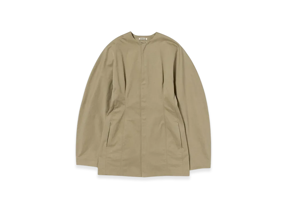 AURALEE Washed Finx Chino Half Coat "Light Khaki"
