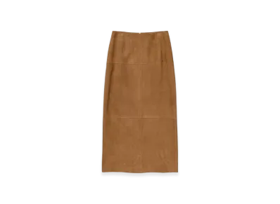 AURALEE Lamb Suede Skirt "Camel"