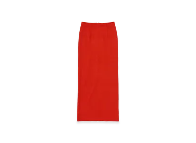 AURALEE Cotton Silk Stretch Double Face Knit Skirt "Red"