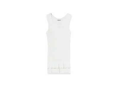 AURALEE Cotton High Gauge Rib Knit Tank Top "White"