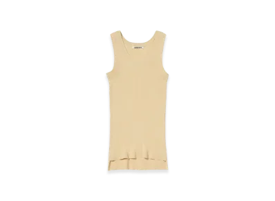 AURALEE Cotton High Gauge Rib Knit Tank Top "Yellow"