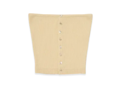 AURALEE Cotton High Gauge Rib Knit Bandeau "Yellow"