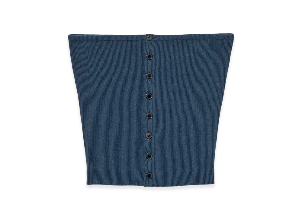 AURALEE Cotton High Gauge Rib Knit Bandeau "Navy"