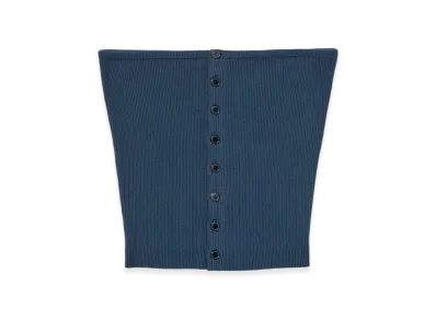 AURALEE Cotton High Gauge Rib Knit Bandeau "Navy"