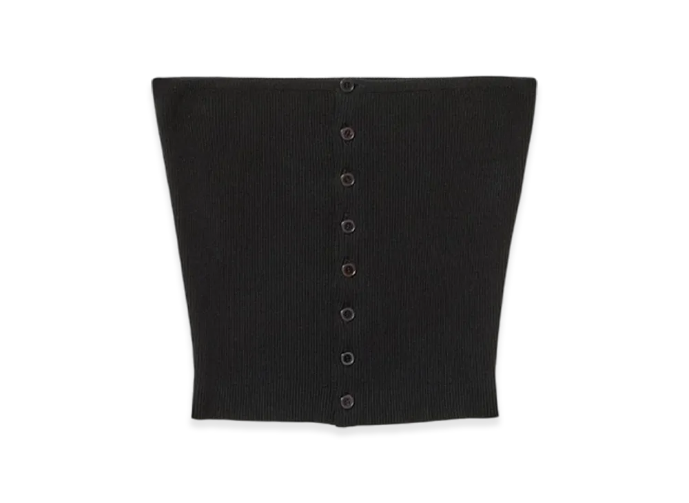 AURALEE Cotton High Gauge Rib Knit Bandeau "Black"