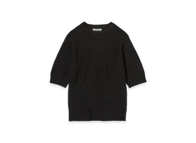 AURALEE Summer Cashmere Knit Tee "Black"