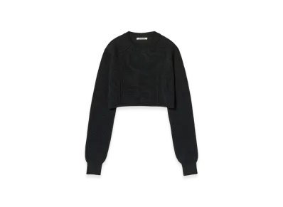 AURALEE Flat Yarn Rib Knit Short P/O "Black"