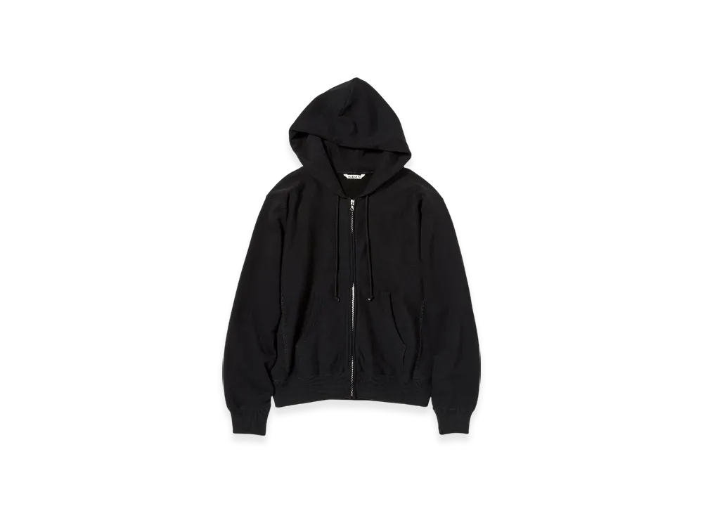 AURALEE Smooth Soft Bd Sweat Zip Parka "Black"