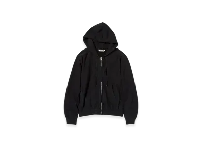 AURALEE Smooth Soft Bd Sweat Zip Parka "Black"