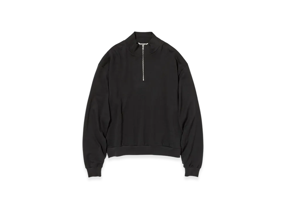 AURALEE Super High Gauge Half Zip P/O "Black"