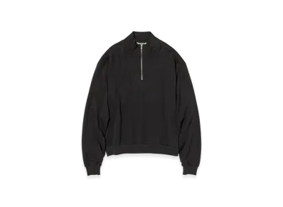 AURALEE Super High Gauge Half Zip P/O "Black"