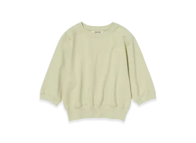 AURALEE Elastic High Gauge Sweat Half Sleeved P/O "Pistachio"