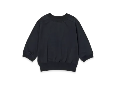 AURALEE Elastic High Gauge Sweat Half Sleeved P/O "Black"