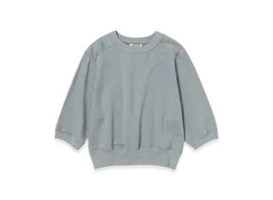 AURALEE Elastic High Gauge Sweat Half Sleeved P/O "Ash Grey"