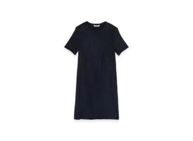 AURALEE Washable Wool Pile Mini Dress "Navy"