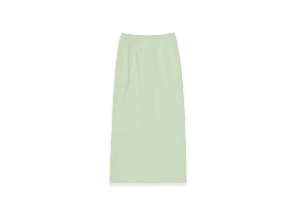 AURALEE Cotton Slub Rayon Plaiting Skirt "Pistachio"