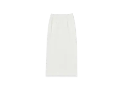 AURALEE Cotton Slub Rayon Plaiting Skirt "White"