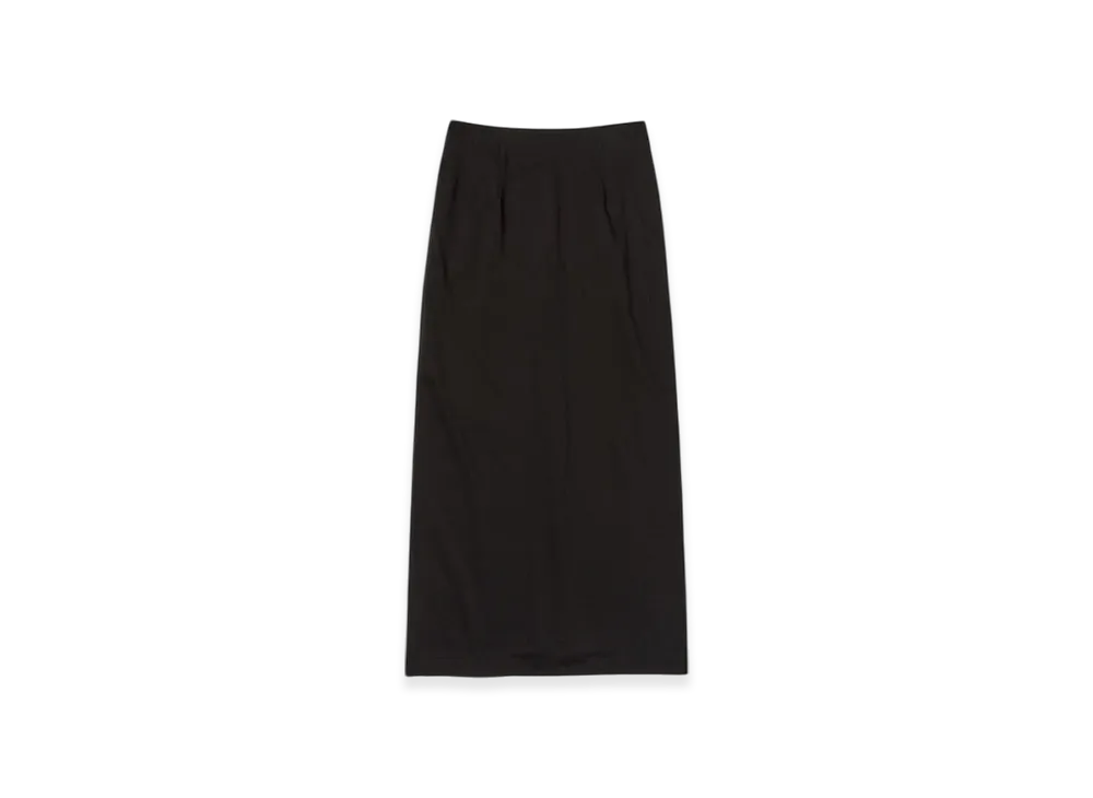 AURALEE Cotton Slub Rayon Plaiting Skirt "Black"