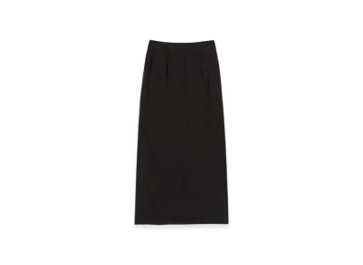 AURALEE Cotton Slub Rayon Plaiting Skirt "Black"