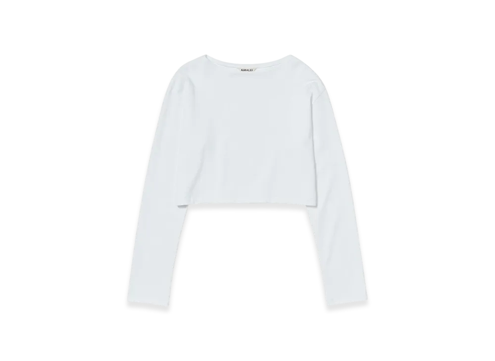 AURALEE Pima Cotton Jersey Boat Neck P/O "White"