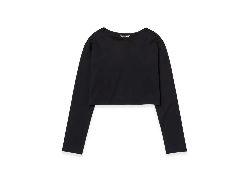 AURALEE Pima Cotton Jersey Boat Neck P/O "Black"