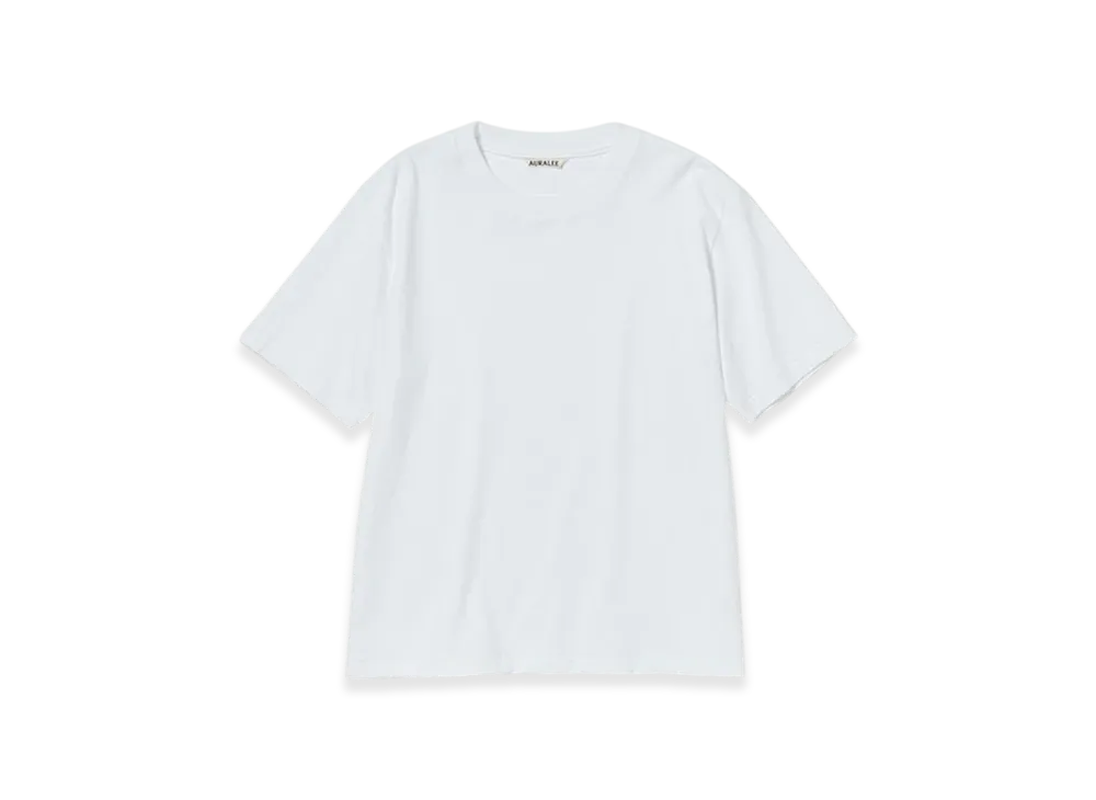 AURALEE Pima Cotton Jersey Tee "White"