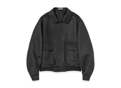 AURALEE Cashmere Moleskin Zip Blouson "Top Charcoal"