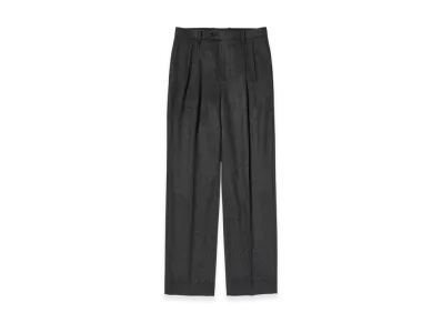 AURALEE Cashmere Moleskin Two-Tuck Slacks "Top Charcoal"