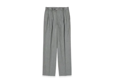 AURALEE Cashmere Moleskin Two-Tuck Slacks "Black"