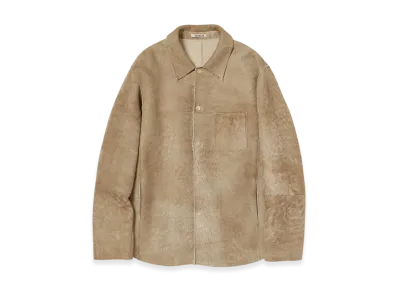 AURALEE Merino Mouton Shirt Blouson "Beige"