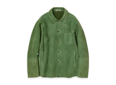 AURALEE Merino Mouton Shirt Blouson "Dusty Green"