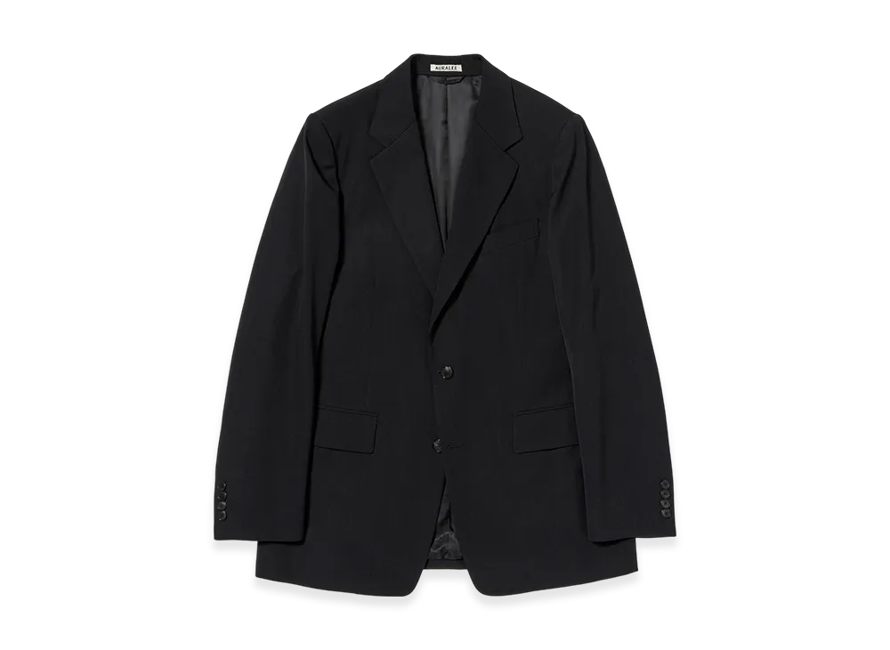 AURALEE Light Wool Max Gabardine Jacket "Top Black"