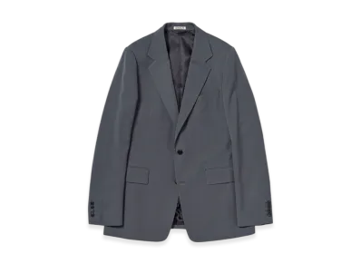 AURALEE Light Wool Max Gabardine Jacket "Gray Brown Hairline"