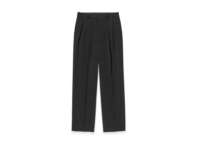 AURALEE Light Wool Max Gabardine Two-Tuck Slacks "Top Black"