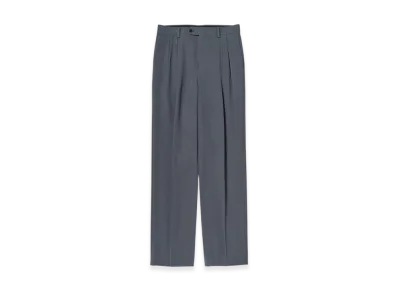 AURALEE Light Wool Max Gabardine Two-Tuck Slacks "Dark Gray"