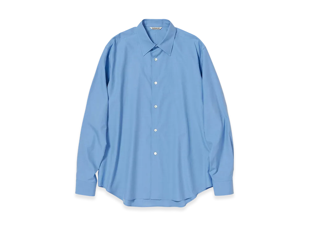 AURALEE Washed Finx Twill Shirt "Blue"